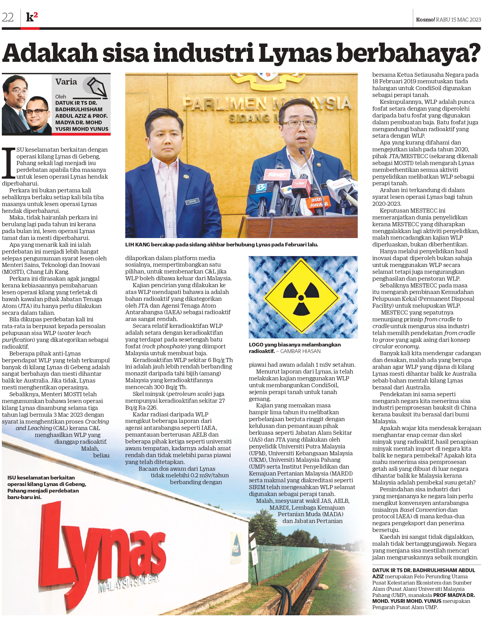 Kosmo! "Adakah sisa industri Lynas berbahaya?"